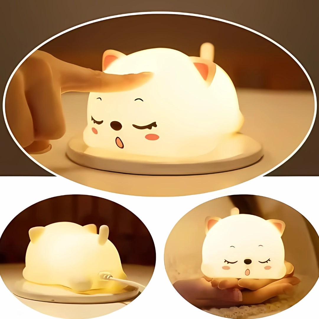 Cute Silicone Cat Night Lamp