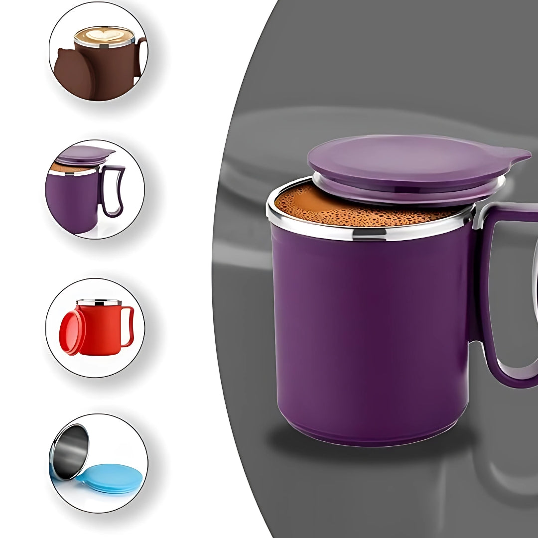 Stainless Steel + Plastic Mugs (Set of 4)