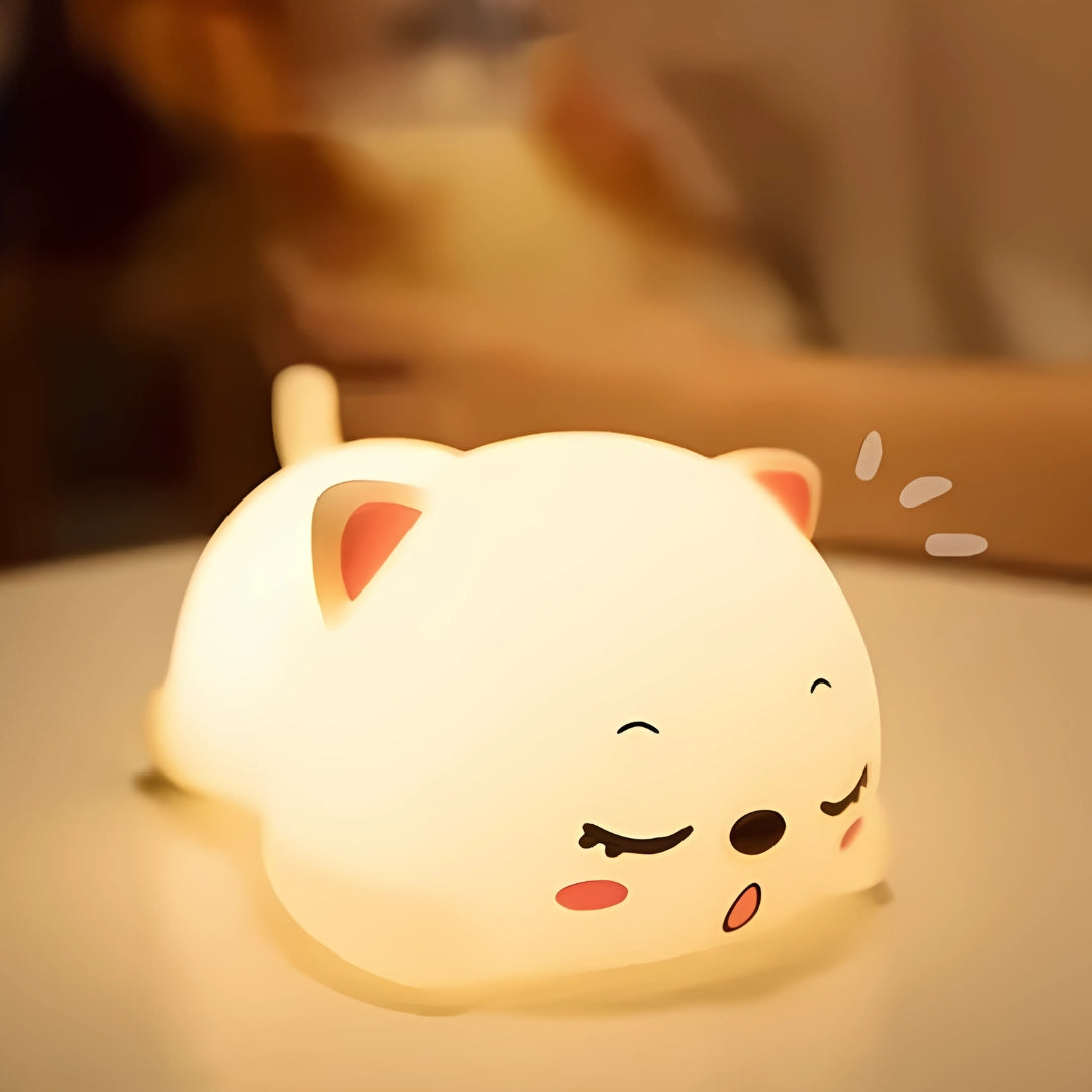 Cute Silicone Cat Night Lamp