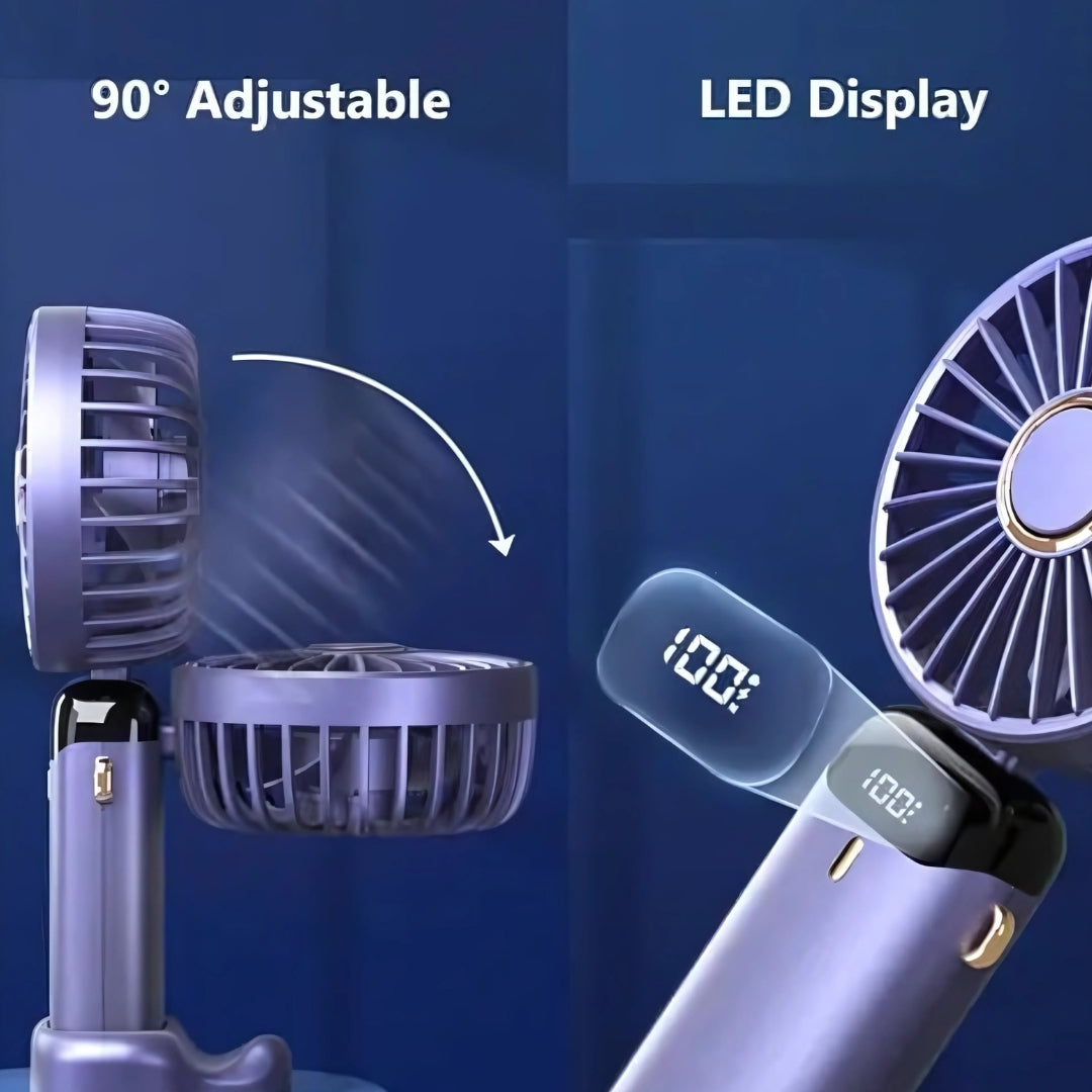 Mini Digital Display Hand Fan