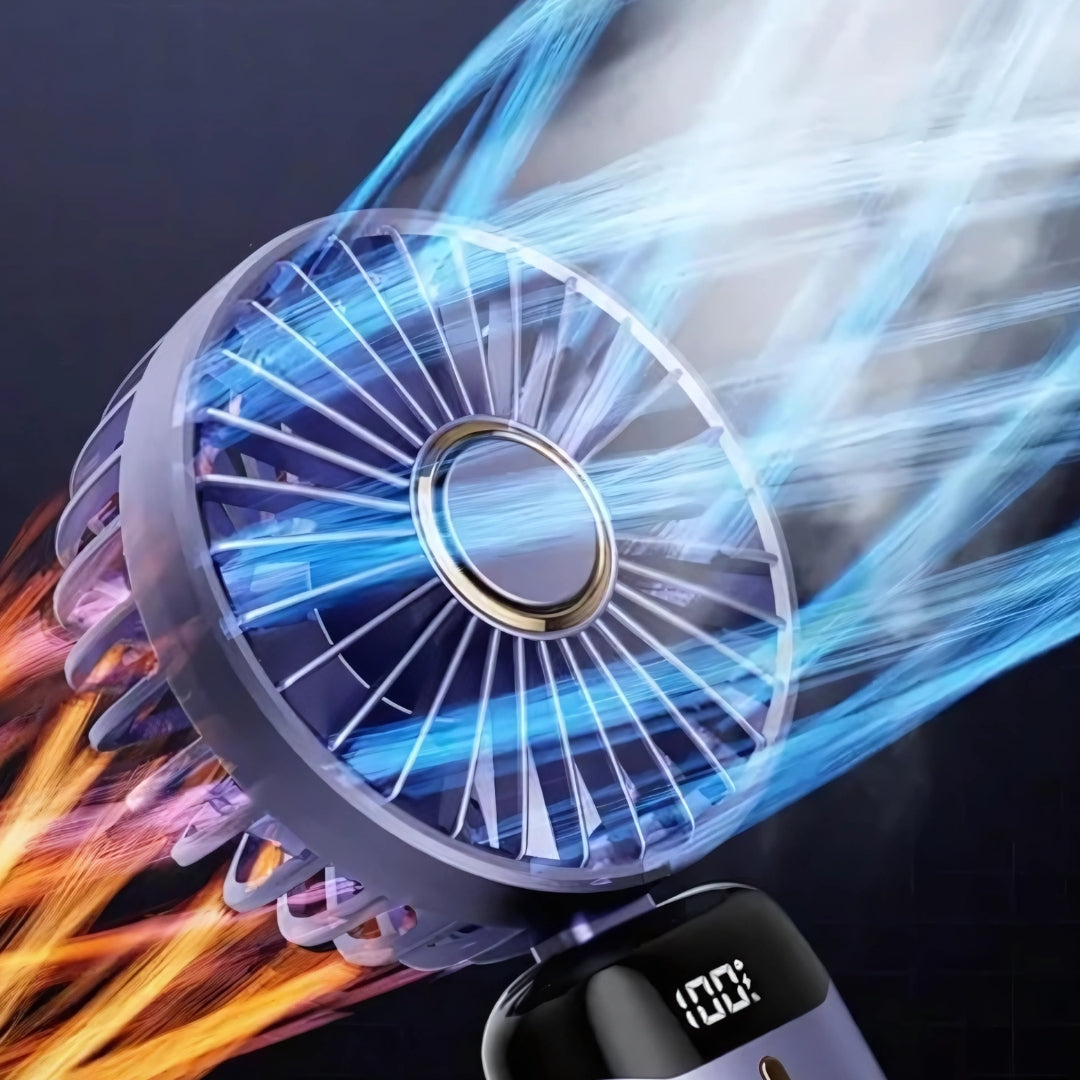 Mini Digital Display Hand Fan