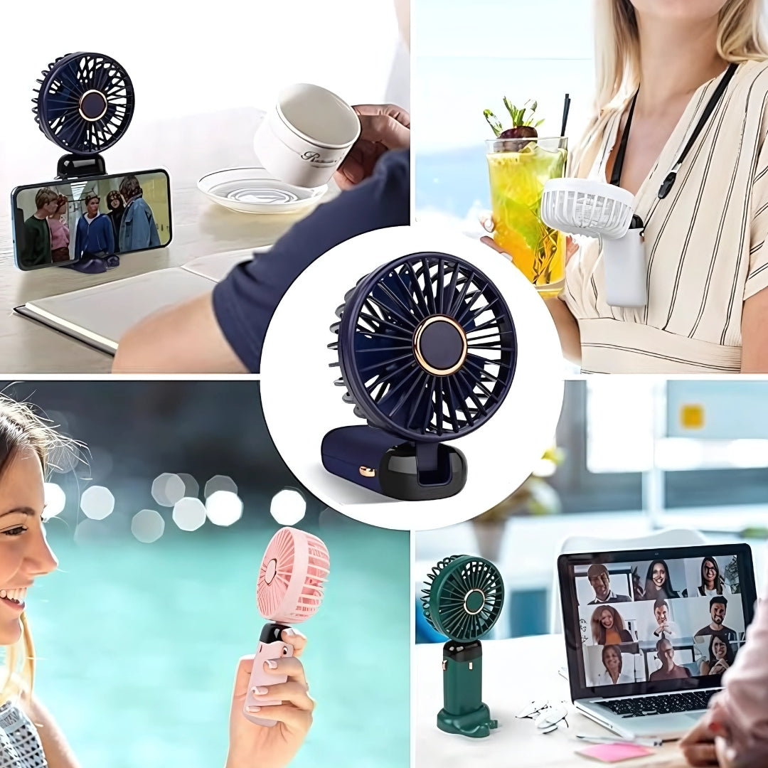 Mini Digital Display Hand Fan