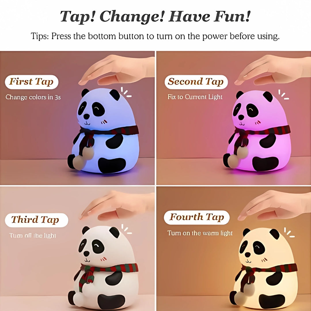 Silicone Panda Touch Lamp