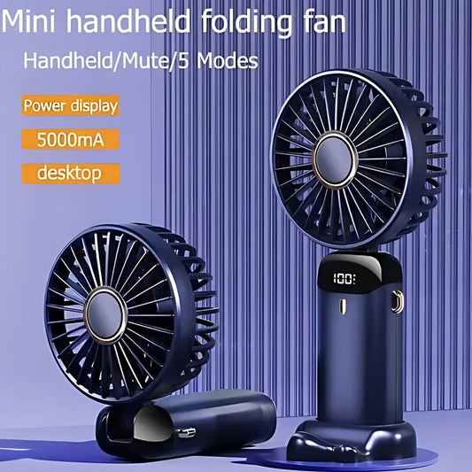 Mini Digital Display Hand Fan