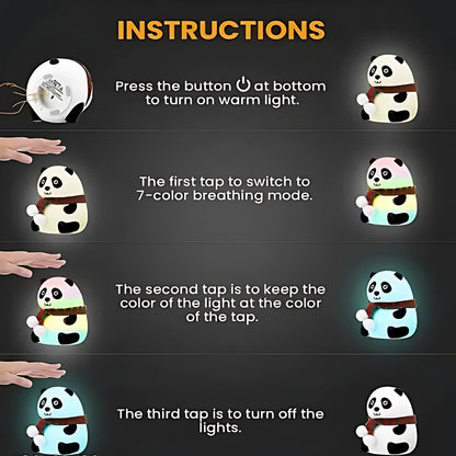 Silicone Panda Touch Lamp