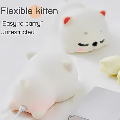 Cute Silicone Cat Night Lamp