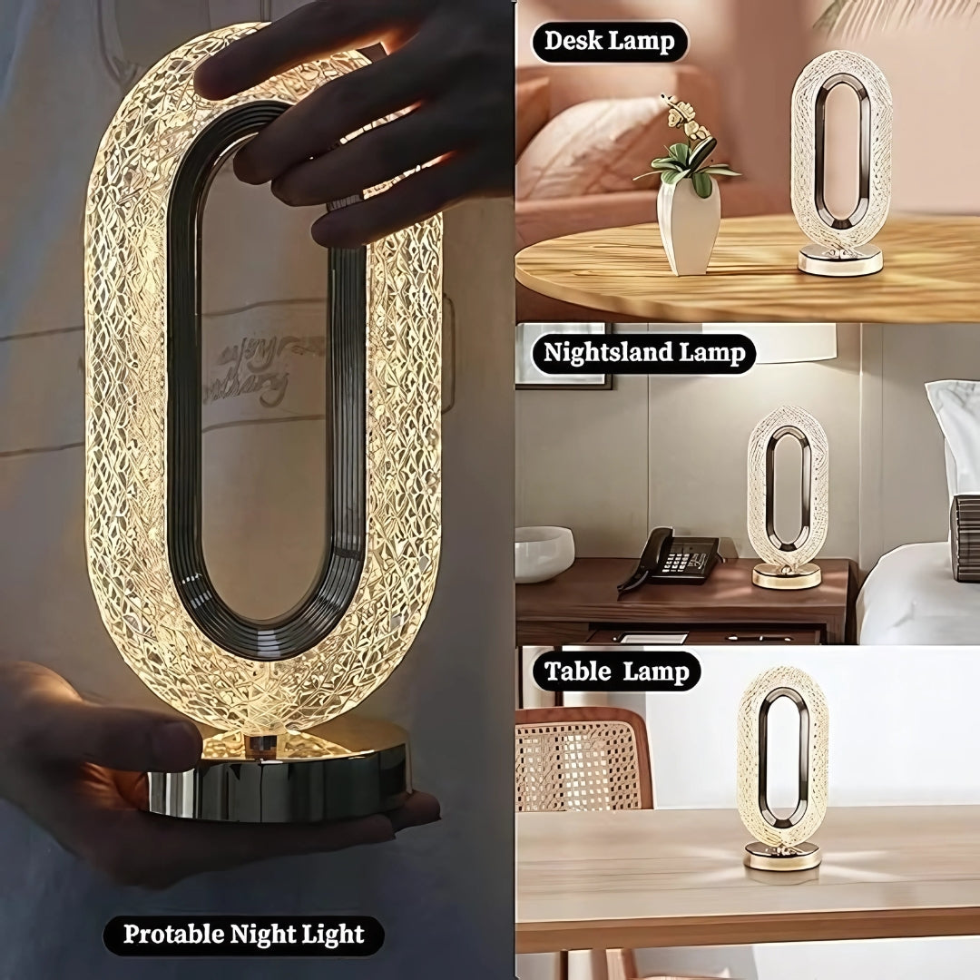 A Modern Crystal Touch of Elegance Lamp