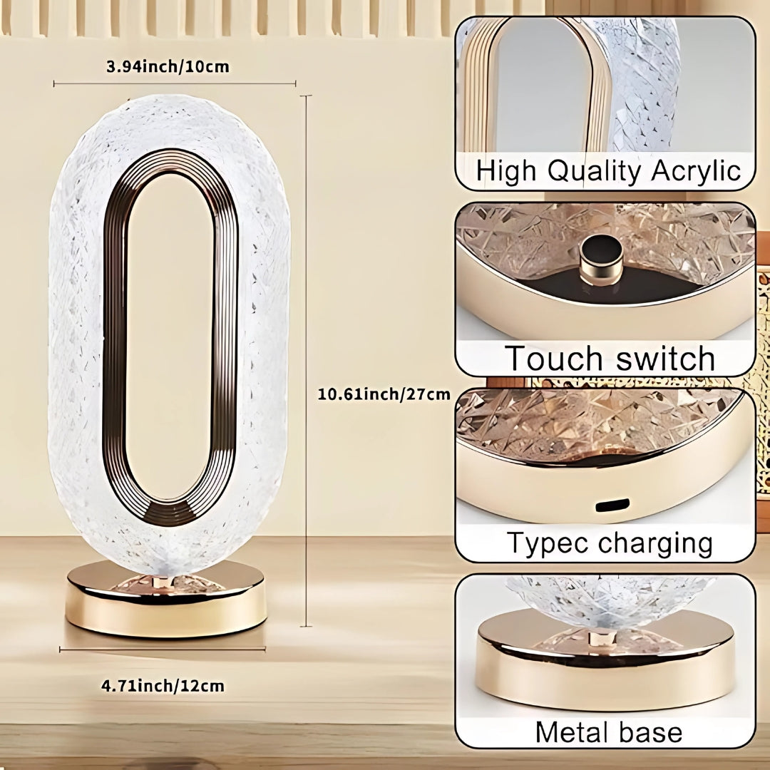 A Modern Crystal Touch of Elegance Lamp